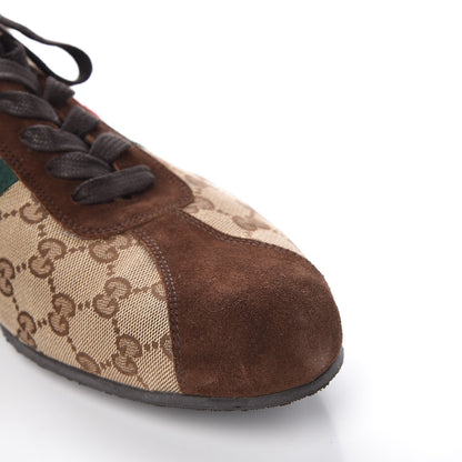 Gucci GG Monogram Suede Vintage Web Mens Sneakers 12.5 Dark Chestnut 13 of 14