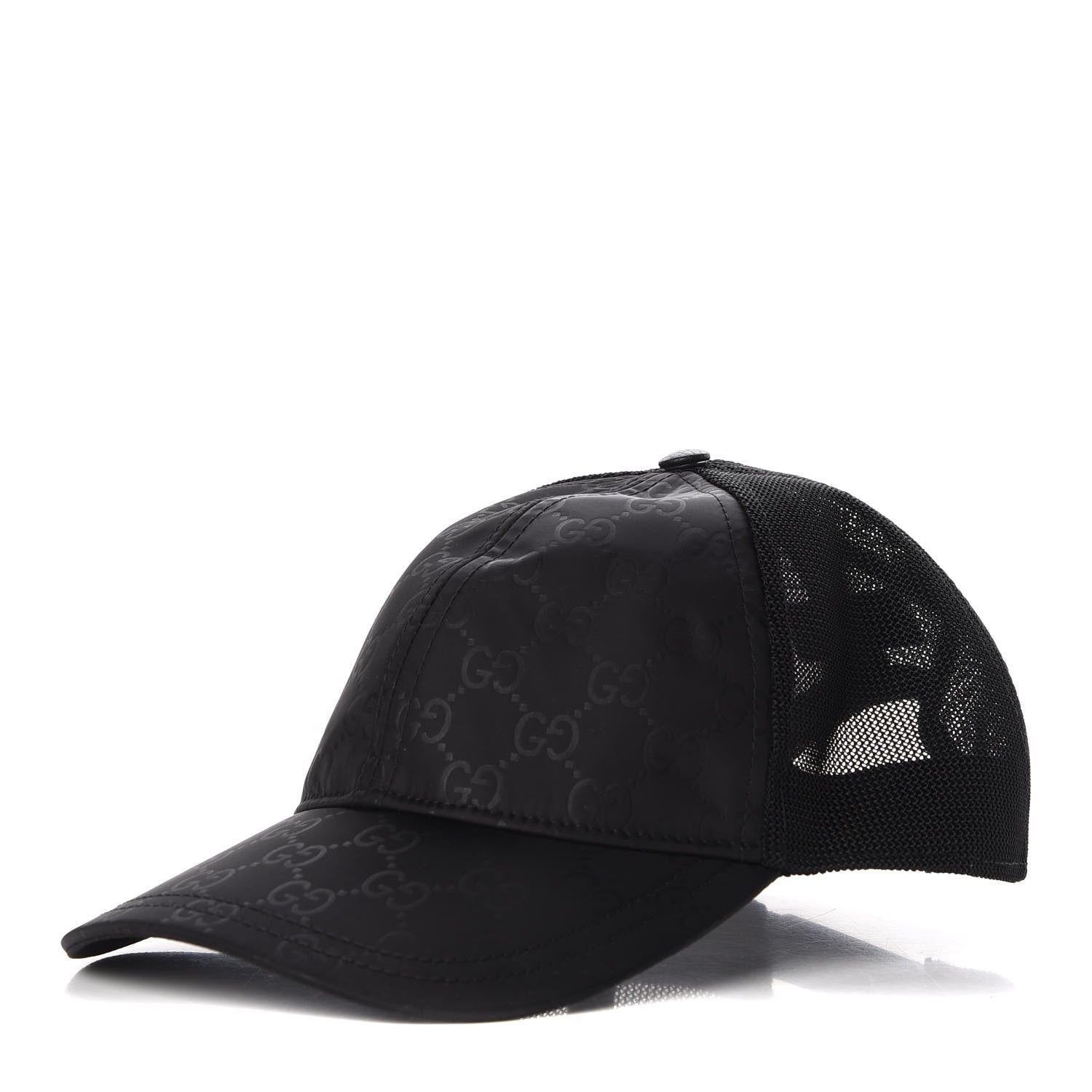 Gucci Nylon Monogram Baseball Hat XL Black 1 of 7