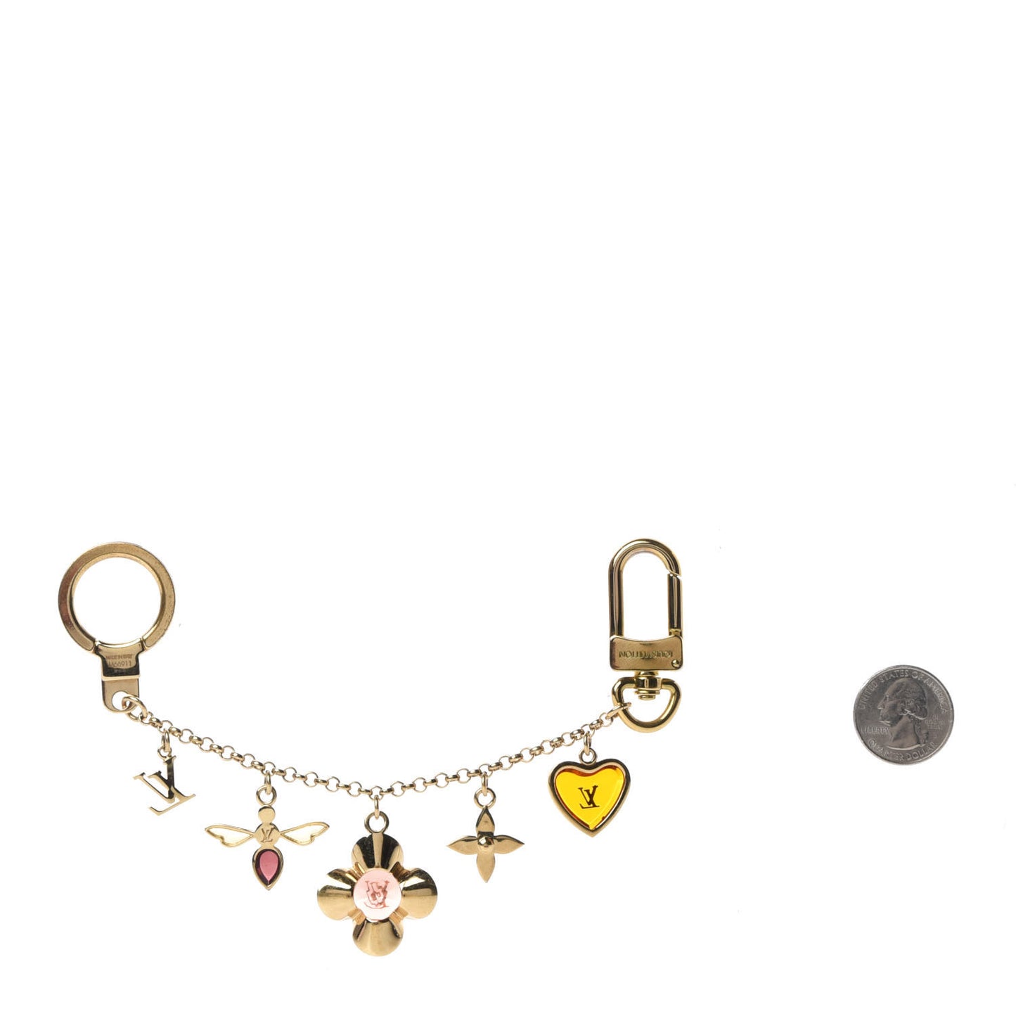 Bee Flower Chain Key Charm