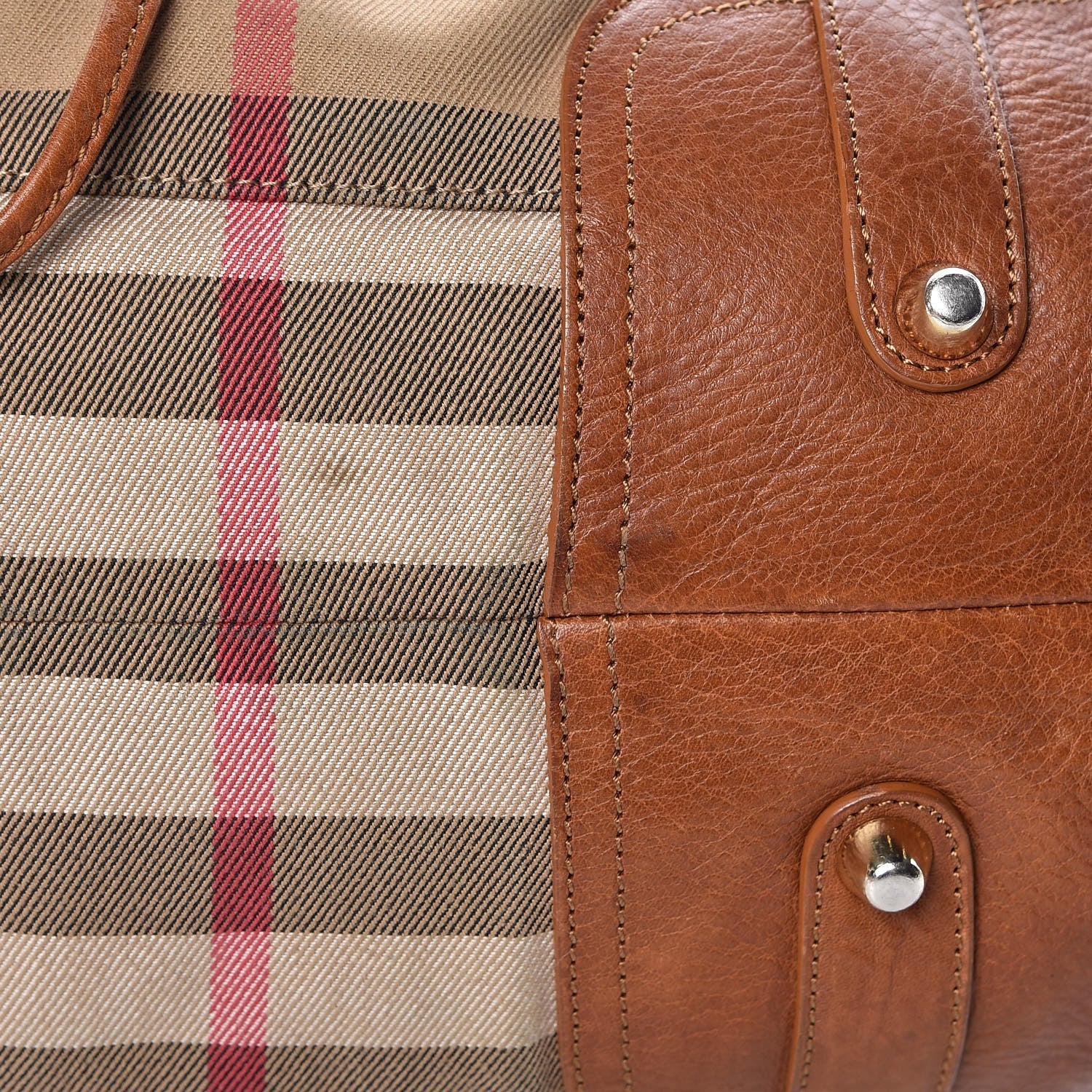 Burberry House Check Bridle Calfskin Hobo Brown 11 of 15