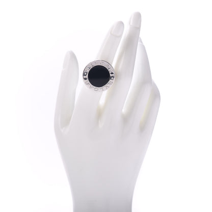 Bulgari 18K White Gold Black Onyx Bvlgari Bvlgari Ring 52 6 2 of 6