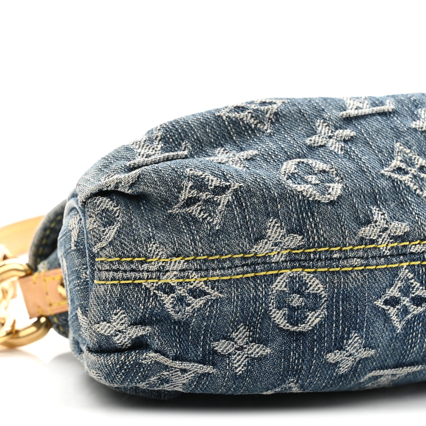 Monogram Denim Mini Pleaty Blue