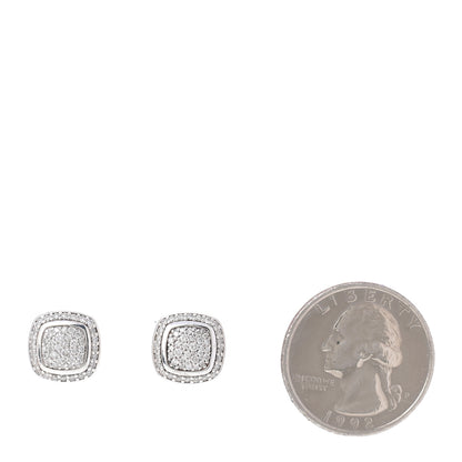 David Yurman Sterling Silver Diamond 7mm Pave Albion Earrings 2 of 5