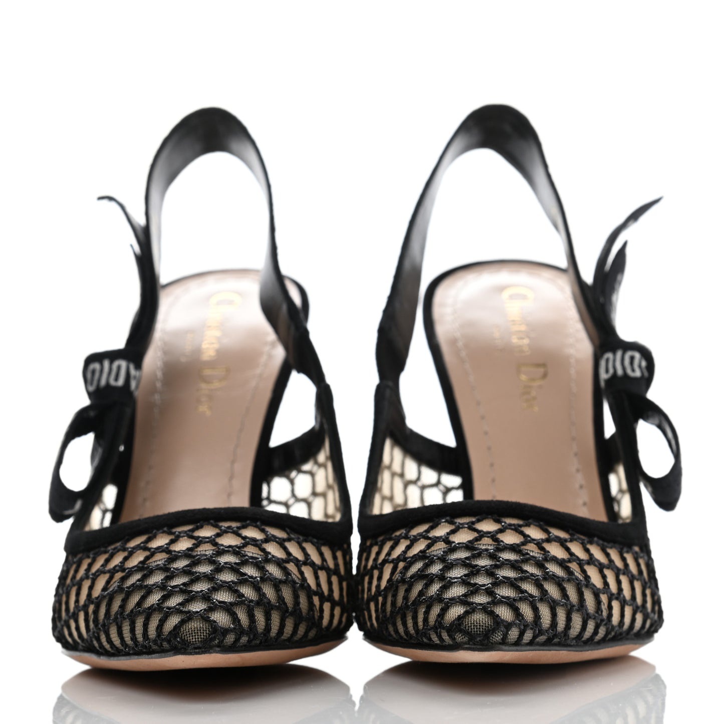 Resille Ribbon J'Adior Slingback 100mm Pumps 38 Black