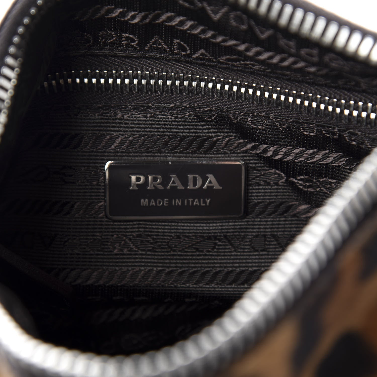 Prada Calf Hair Leopard Print Shoulder Bag Miele Moro 9 of 13