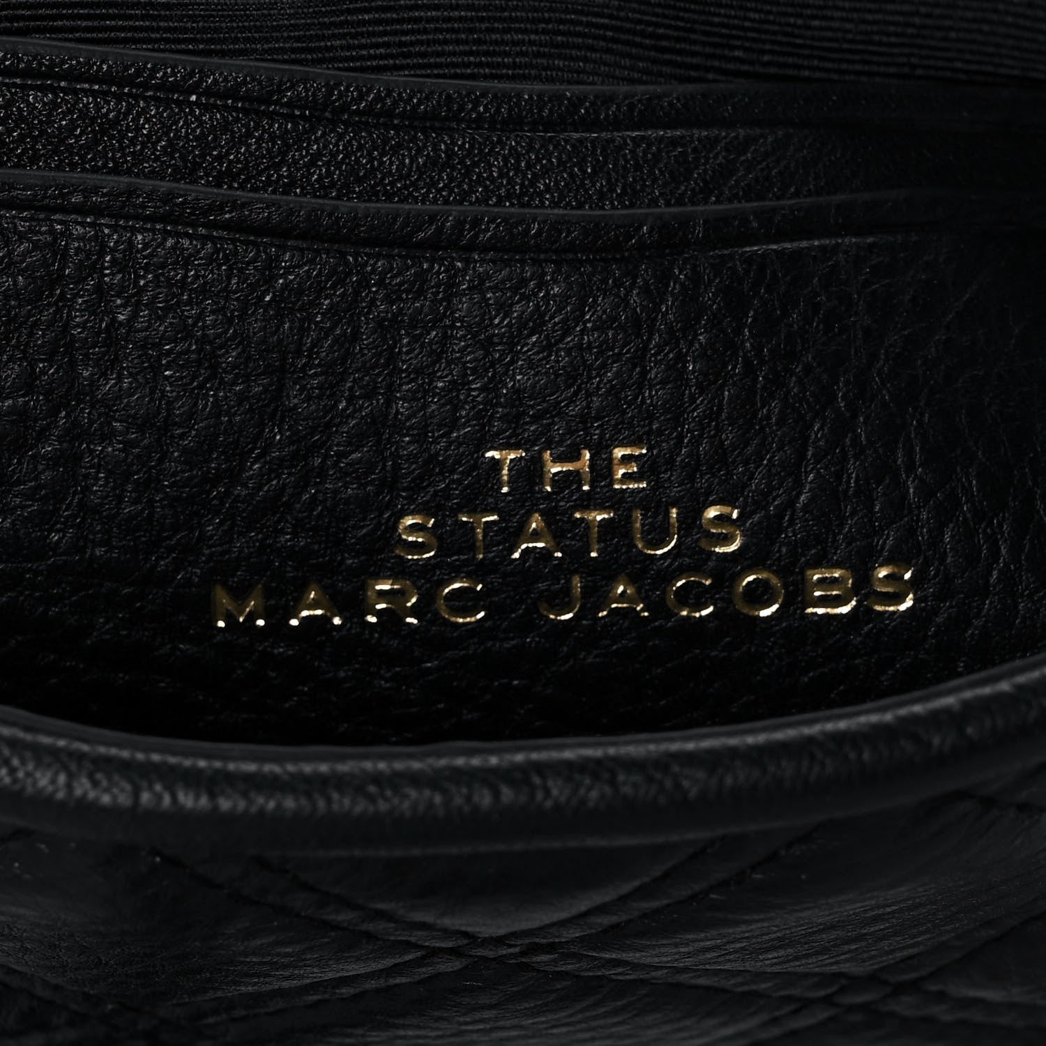 Marc Jacobs Grained Calfskin Quilted Double Stitched The Status Flap Crossbody Bag Black 6 of 12