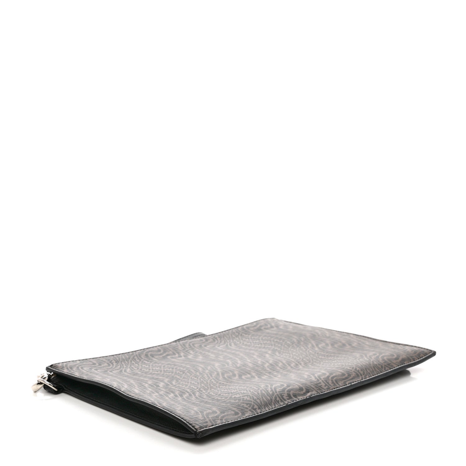 Fendi X SARAH COLEMAN Vitello Grace Light Micro FF Vertigo Embossed Flat Clutch Maya Black 5 of 8