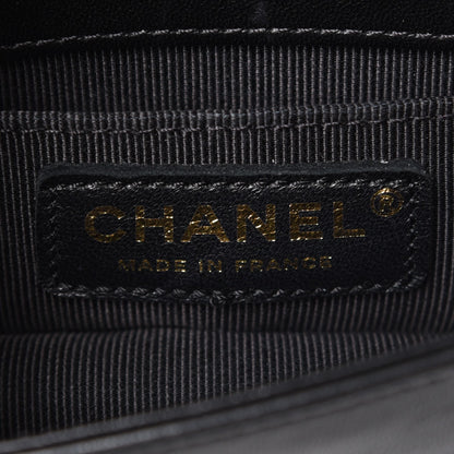 Chanel Lambskin Tweed Mini Boy Flap Black 6 of 8