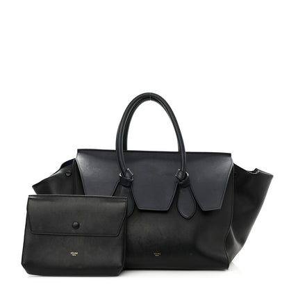 Celine Smooth Calfskin Large Bi-Color Tie Knot Tote Black Navy 1 of 22