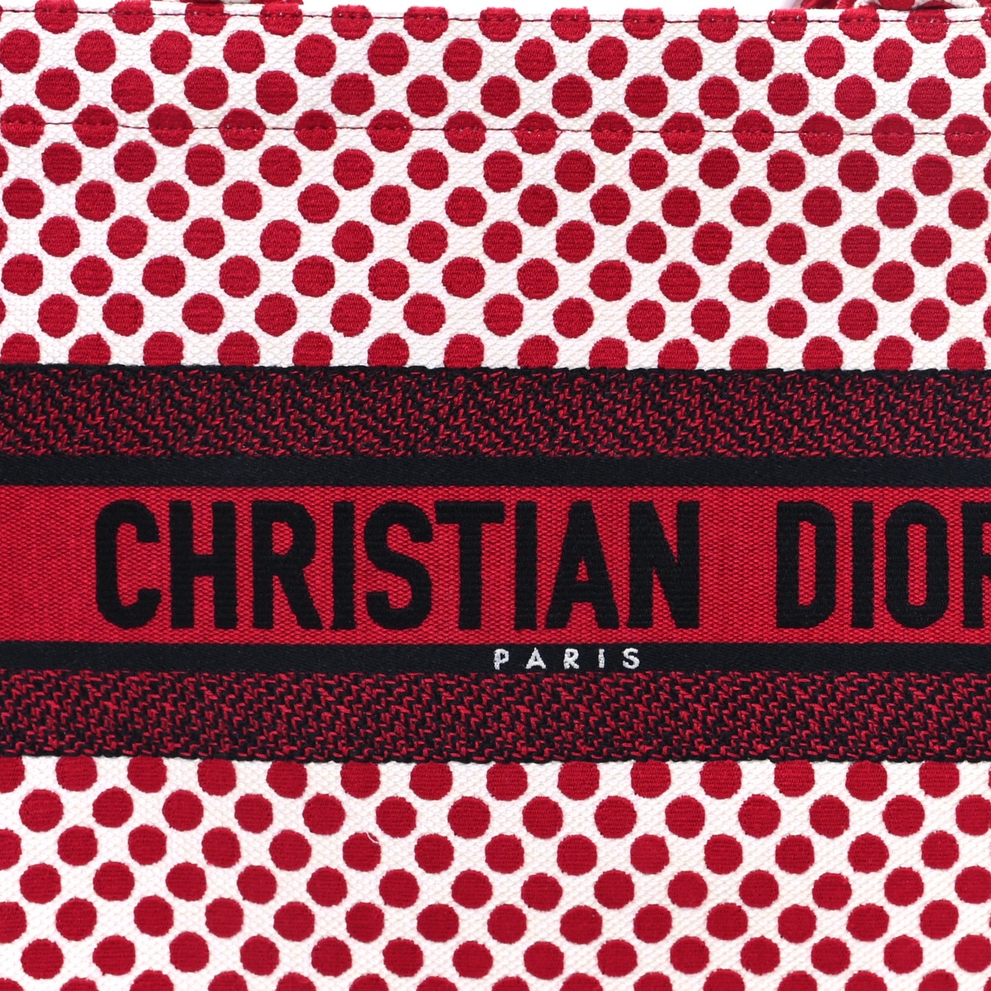 Canvas Medium DiorAmour Dots Book Tote Red