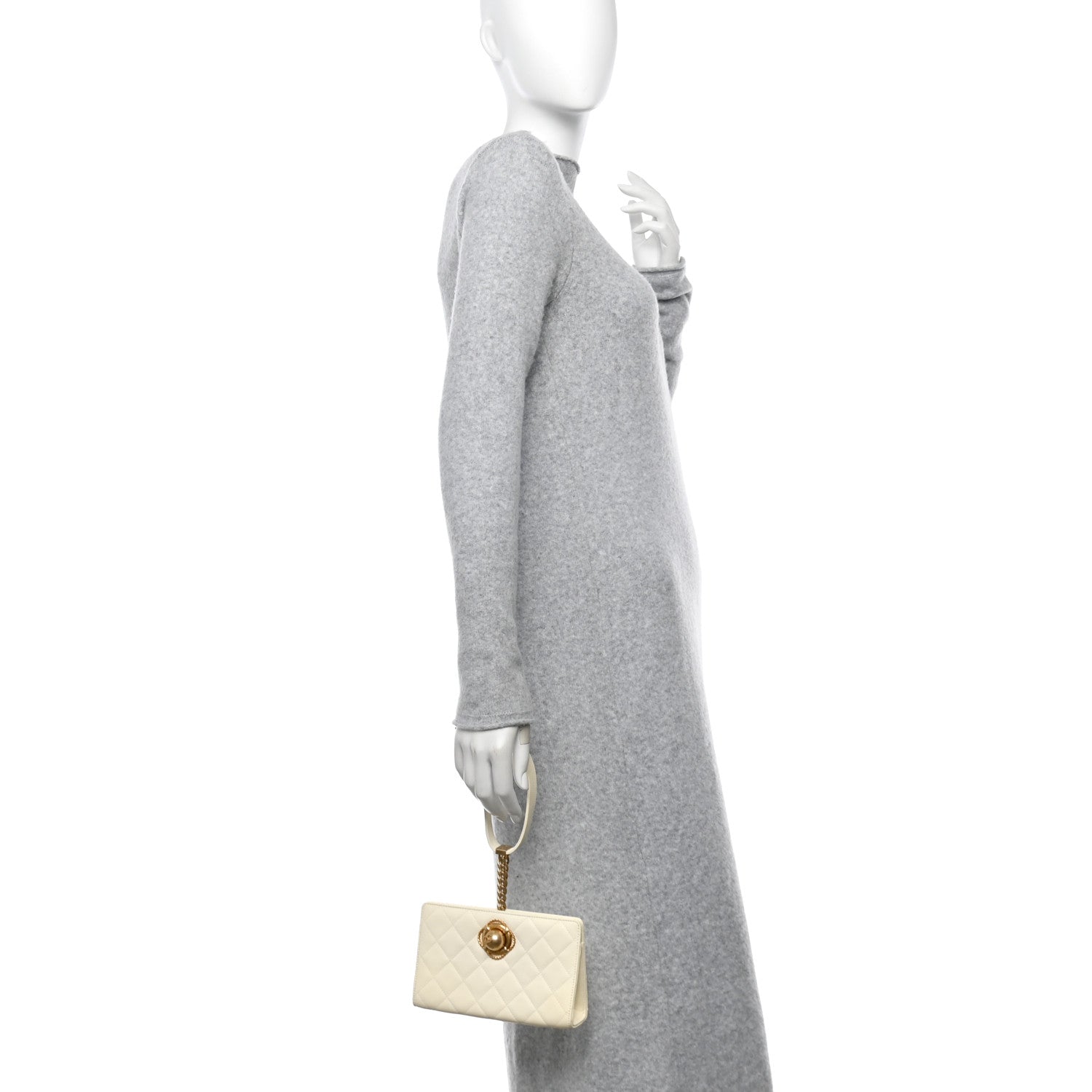 Chanel Lambskin Quilted Evening By The Sea Clutch White 2 of 12
