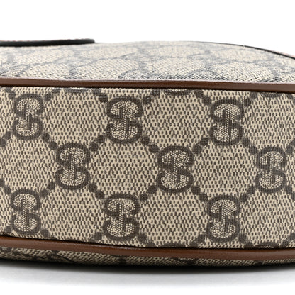 Gucci GG Supreme Monogram Azalea Calfskin Mini Retro Interlocking G Half Moon Bag Beige Ebony Brown Sugar 9 of 10
