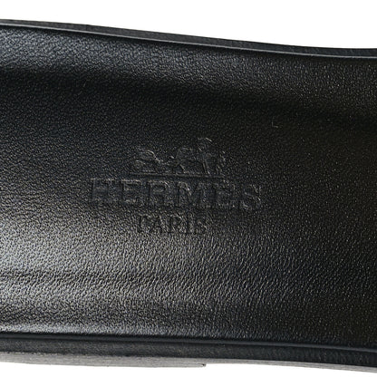 Hermes Suede Goatskin Oran Sandals 38 Vert Electrique 7 of 9