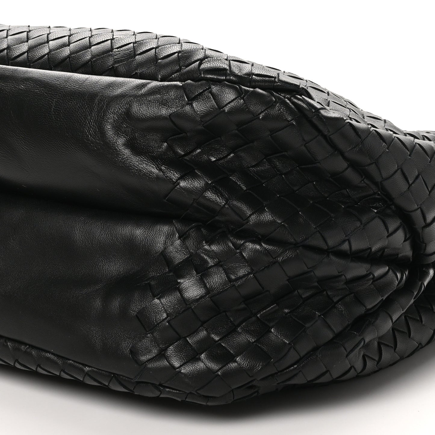 Nappa Intrecciato Medium Campana Hobo Black