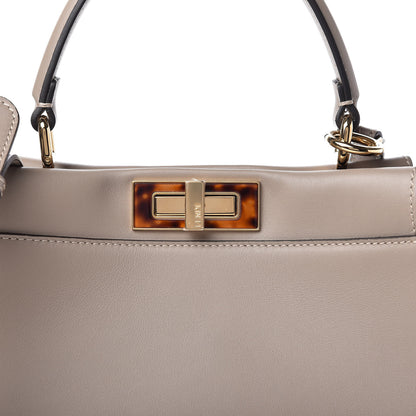 Fendi Vitello Seta Plexiglass Tortoise Medium Peekaboo Iconic Satchel Tortora 9 of 9