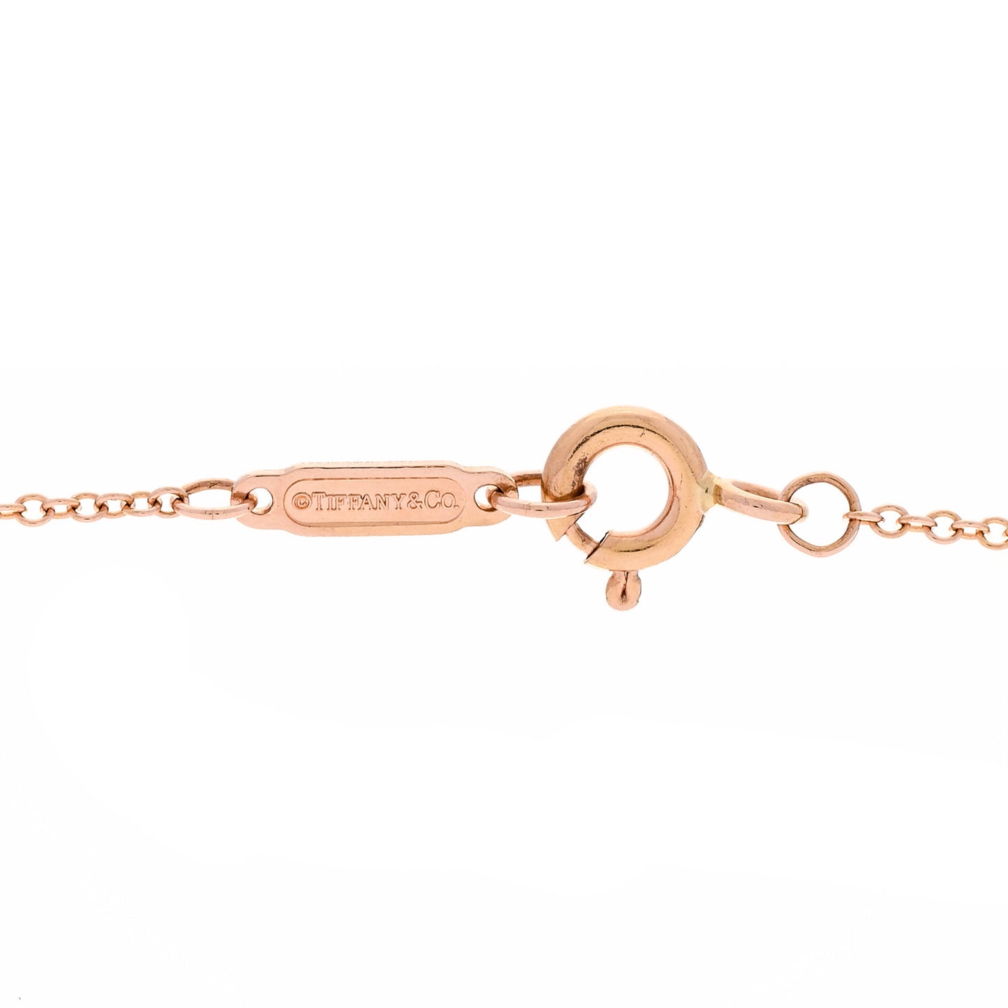 18K Rose Gold Diamond Fleur De Lis Key Pendant Necklace