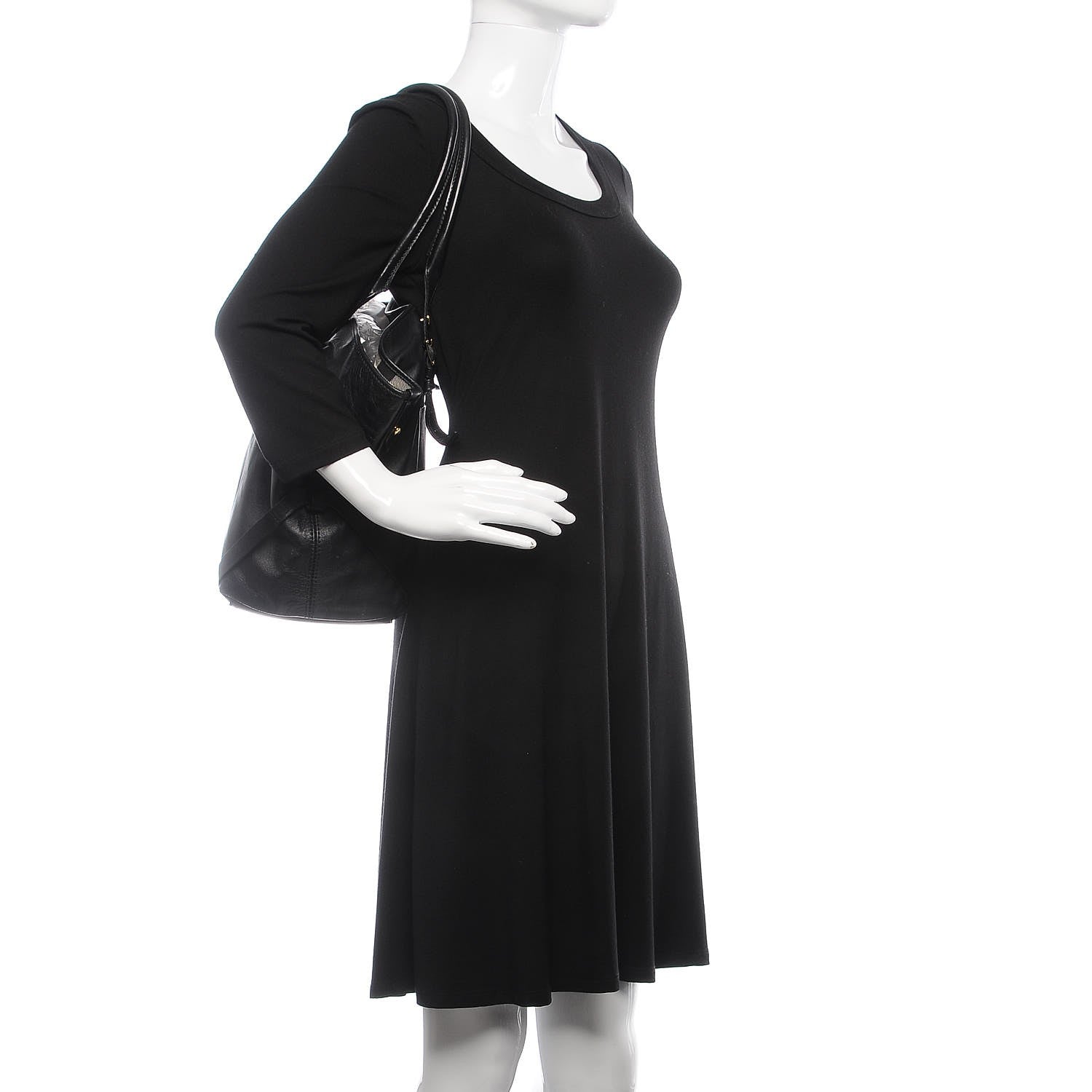 Burberry Lambskin Medium East West Tote Black 2 of 14