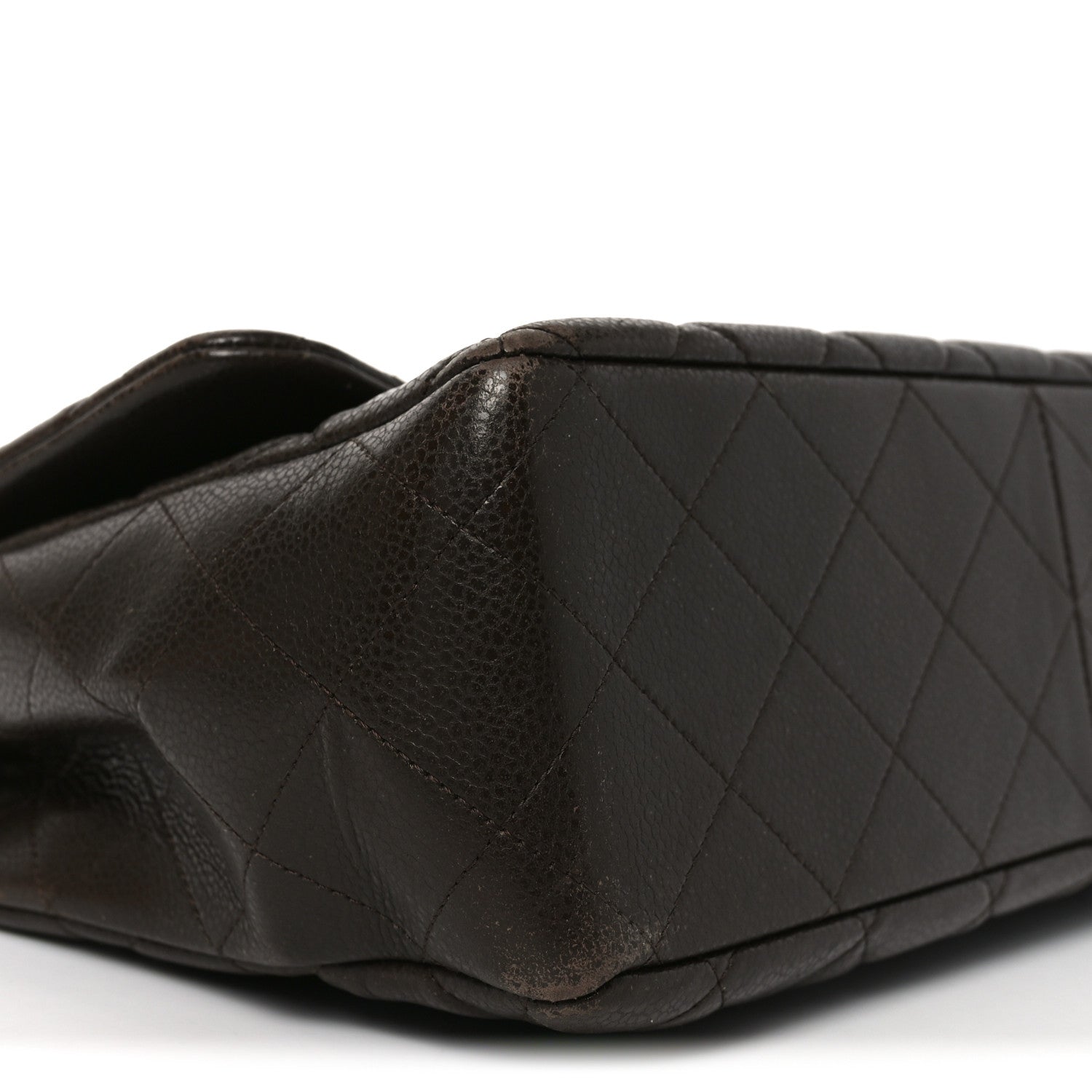Chanel Caviar Quilted Jumbo Single Flap Dark Brown 9 of 10