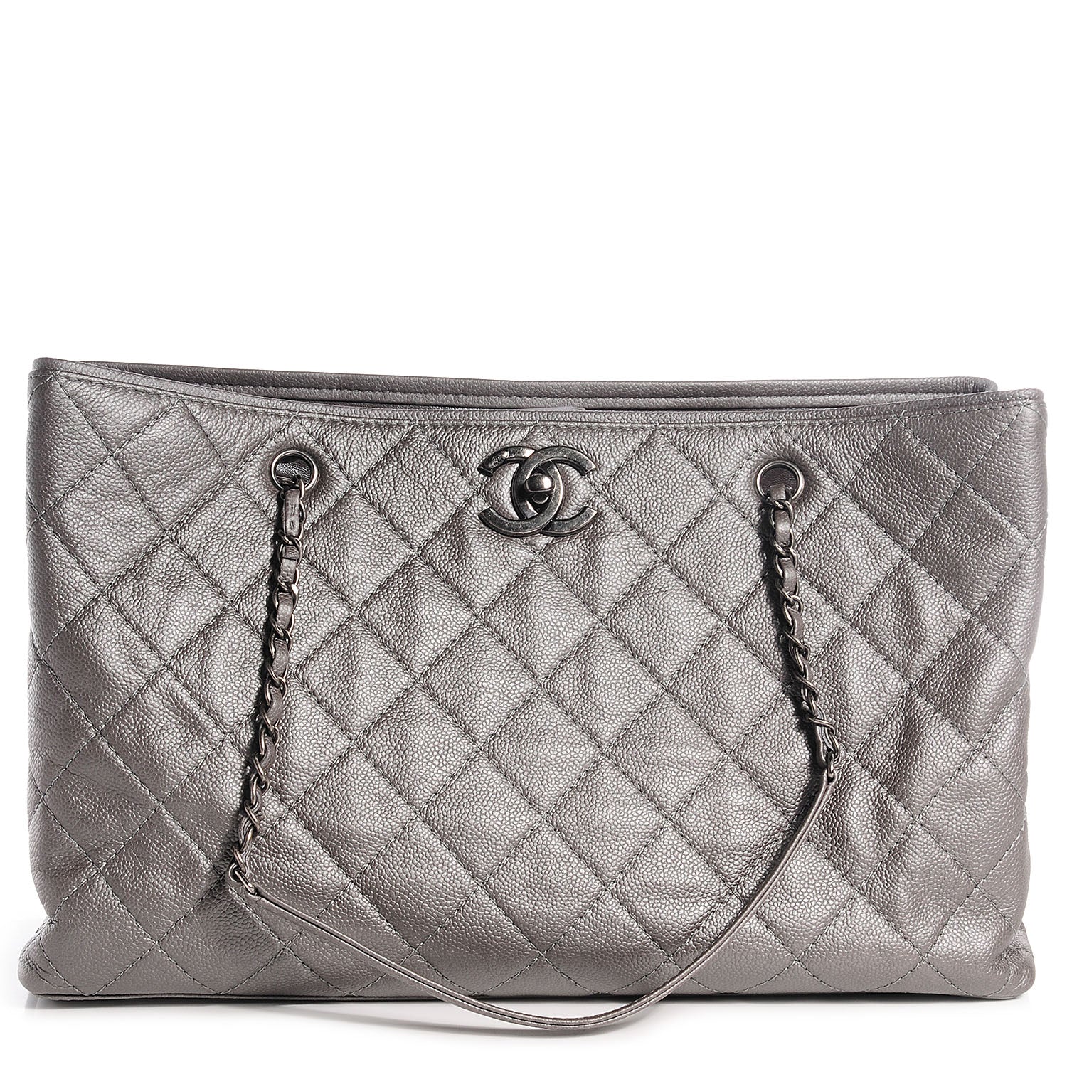 Chanel Metallic Caviar Large Be Caviar Tote Silver 1 of 8