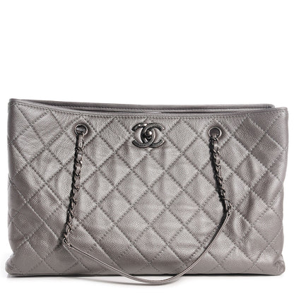Chanel Metallic Caviar Large Be Caviar Tote Silver 1 of 8