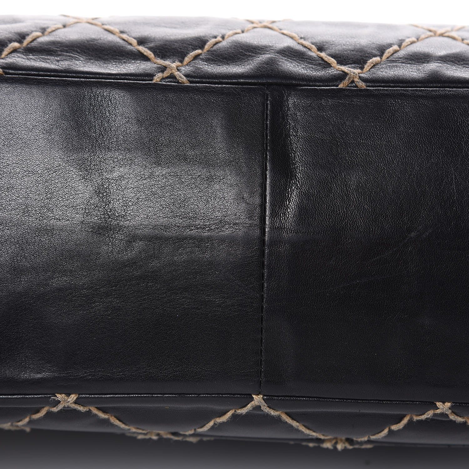Chanel Calfskin Wild Stitch Jumbo Flap Black 10 of 19