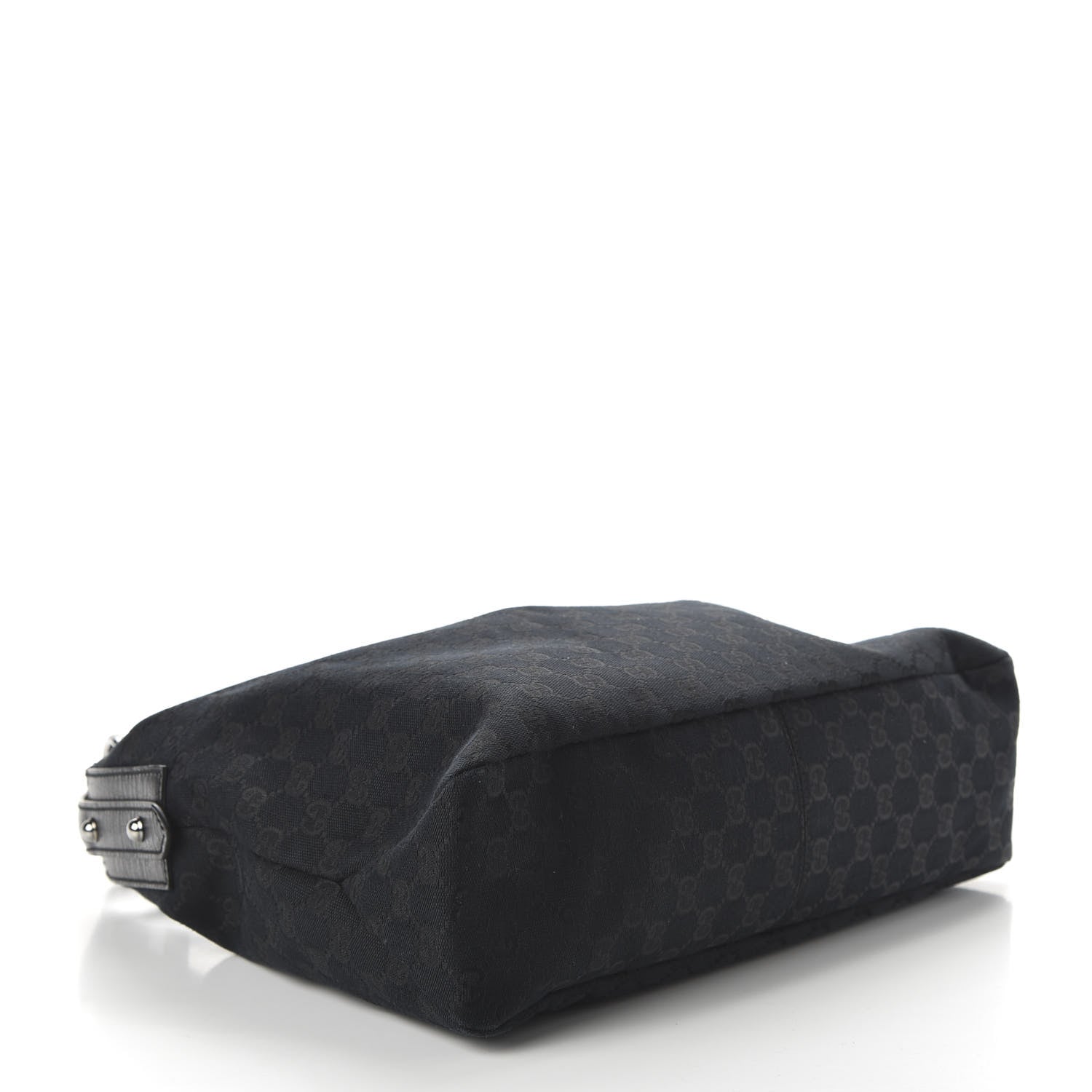 Gucci Monogram Medium Horsebit Chain Hobo Black 4 of 10