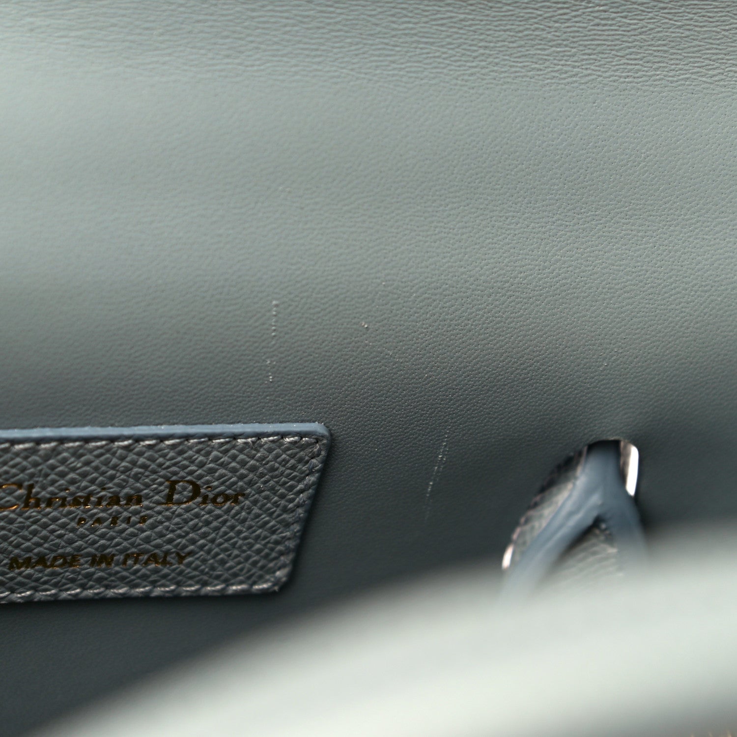 Christian Dior Grained Calfskin Medium St. Honore Tote Cloud Blue 8 of 10