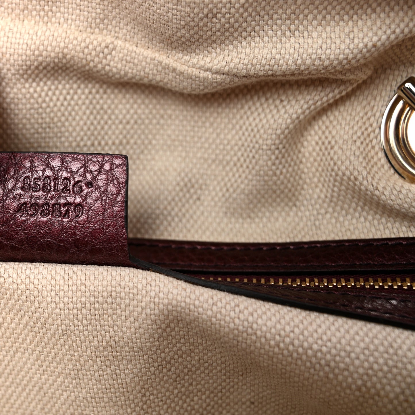 Metallic Cellarius Calfskin Medium Soho Bowler Classic Burgundy