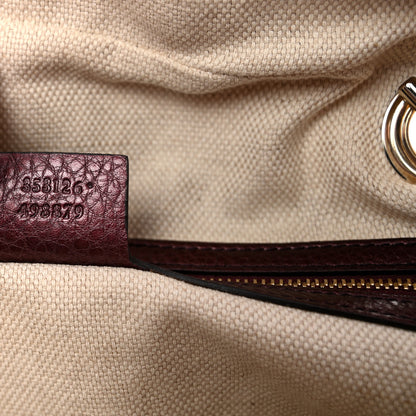 Gucci Metallic Cellarius Calfskin Medium Soho Bowler Classic Burgundy 7 of 14