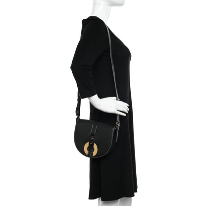 Chloe Grained Calfskin Small Darryl Saddle Crossbody Bag Black 2 of 9