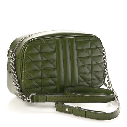Gucci Calfskin Matelasse Aria Small GG Marmont Chain Shoulder Bag Military Wood 3 of 10