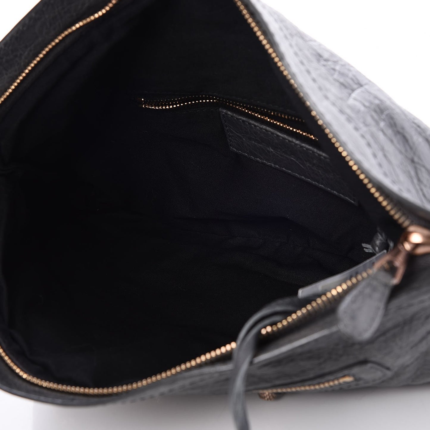 Agneau Giant 12 Rose Gold Hardware Premier Clutch Gris Tarmac