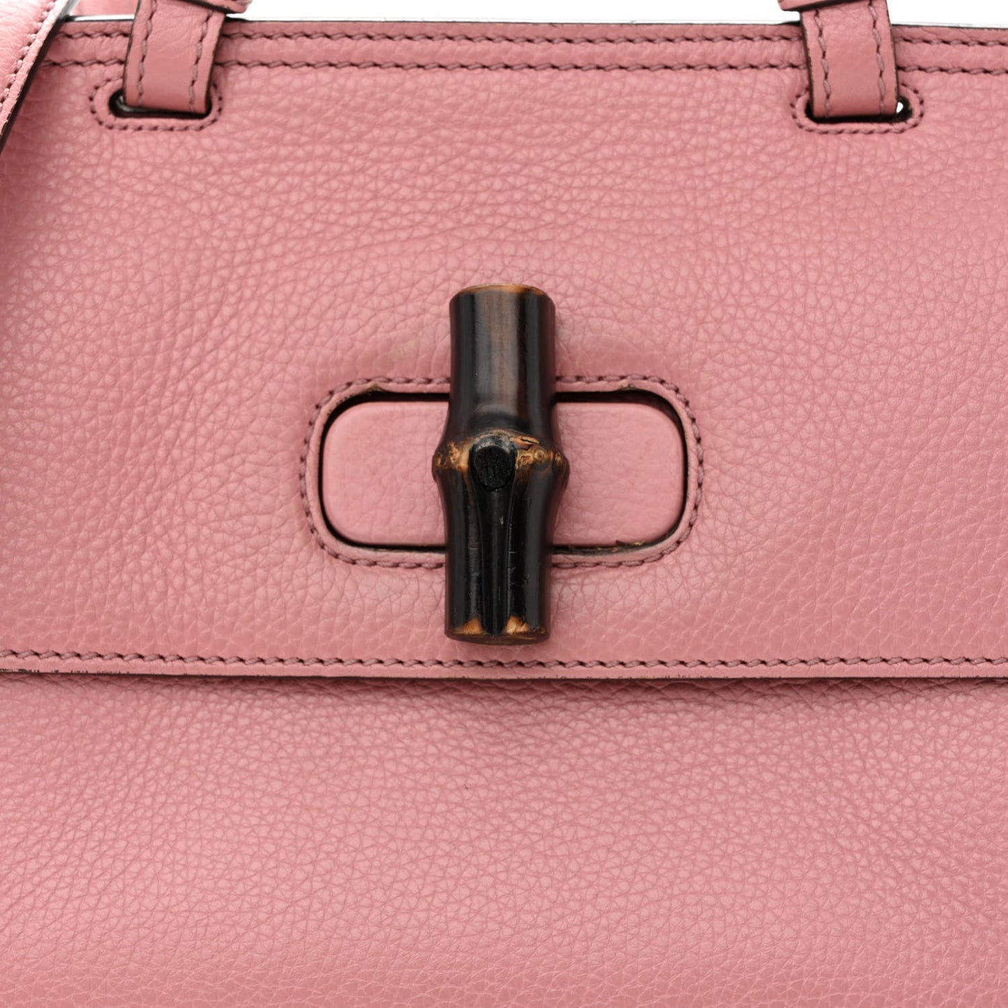 Cellarius Calfskin Small Bamboo Daily Top Handle Bag Carmine Rose