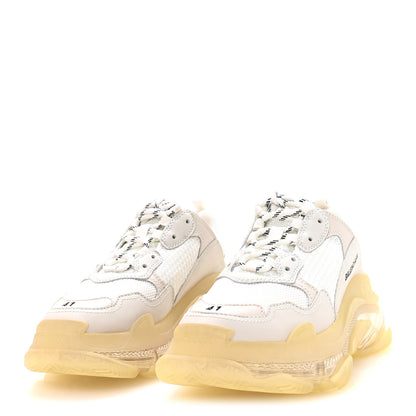 Balenciaga Fabric Mesh Clear Sole Womens Triple S Sneakers 41 White 4 of 8