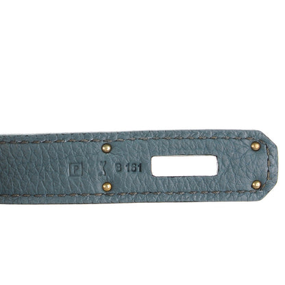Hermes Taurillon Clemence Birkin 30 Bleu Orage 15 of 26