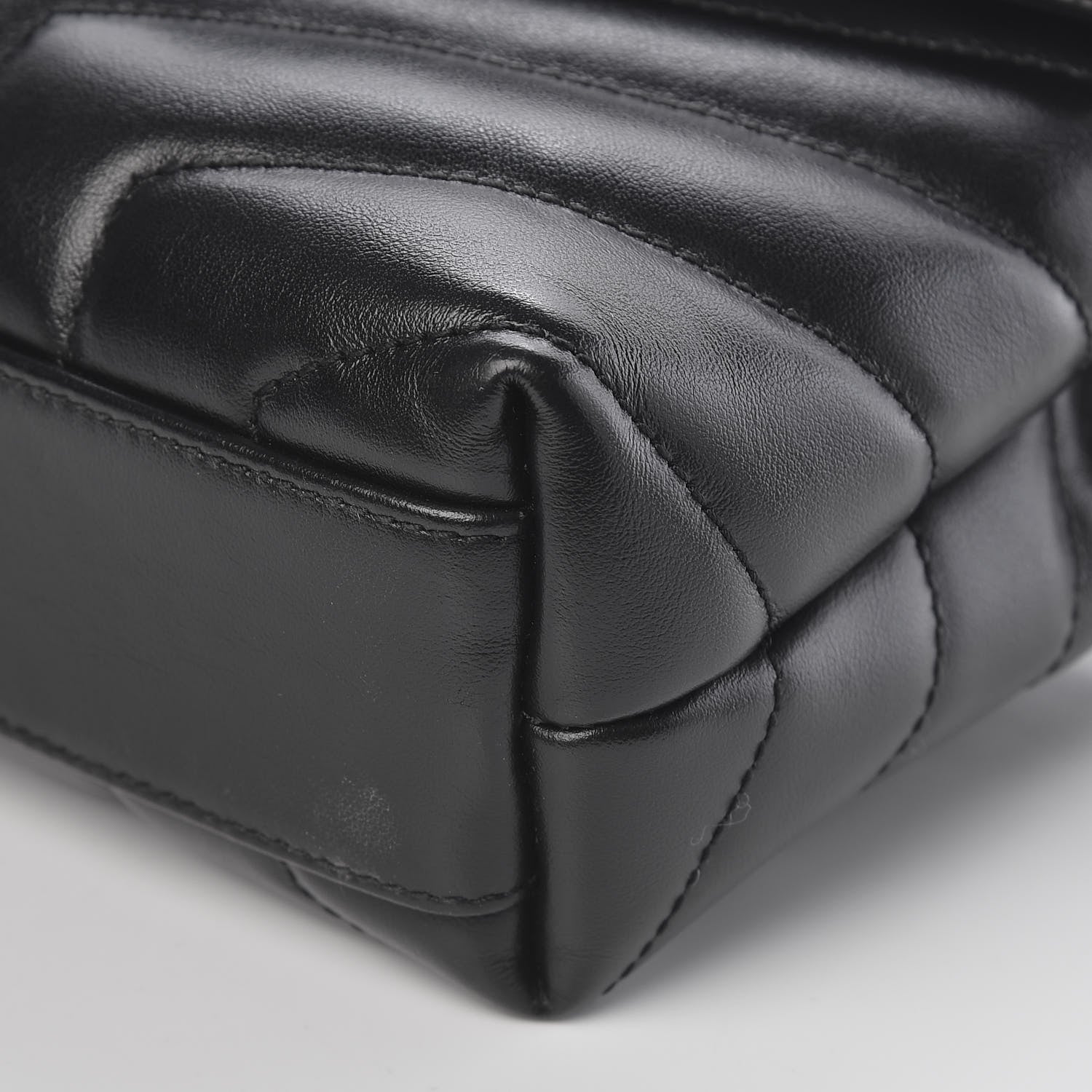 Saint Laurent Calfskin Y Quilted Monogram Toy Loulou Crossbody Bag Black 8 of 10