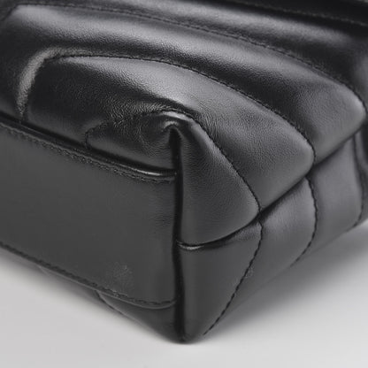 Saint Laurent Calfskin Y Quilted Monogram Toy Loulou Crossbody Bag Black 8 of 10