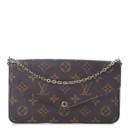 Louis Vuitton Monogram Pochette Felicie Chain Wallet Fuchsia 1 of 9