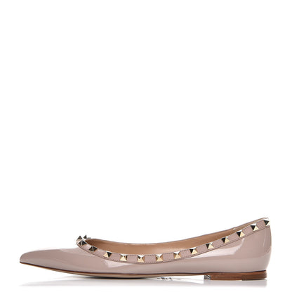 Valentino Garavani Patent Rockstud Ballerina Flats 40 Poudre 1 of 9