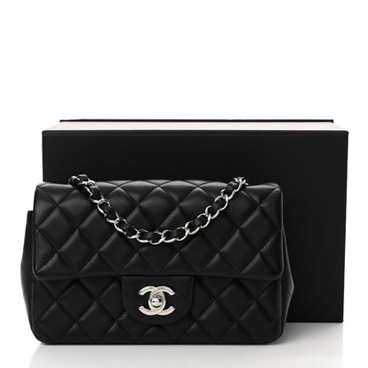 Chanel Lambskin Quilted Mini Rectangular Flap Black 12 of 12