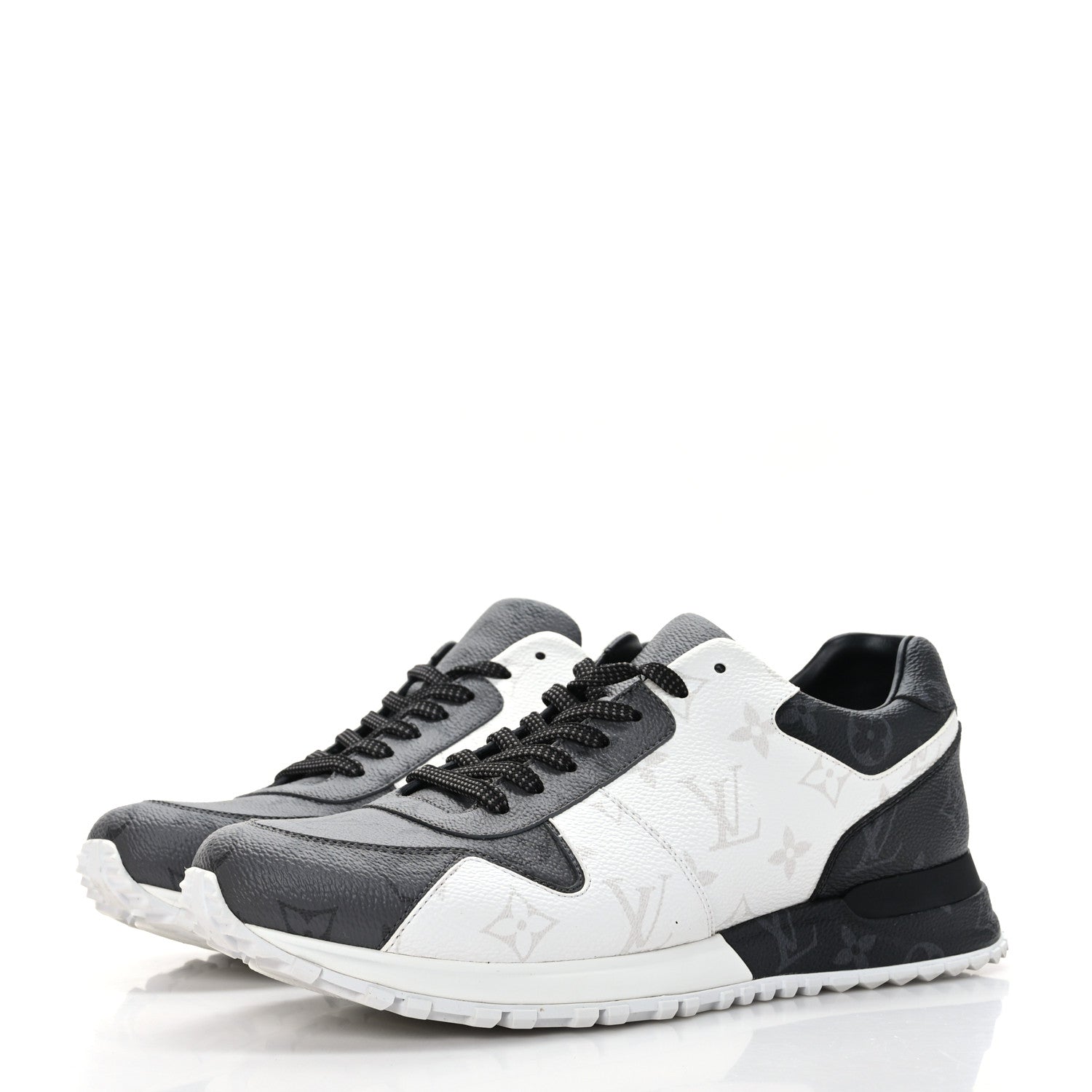 Louis Vuitton Calfskin Monogram Mens Run Away Sneakers 7 Gray 3 of 8