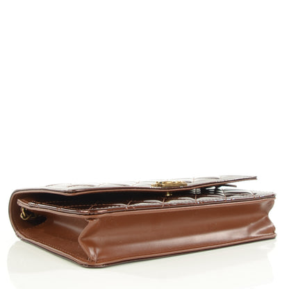 Chanel Patent Calfskin Quilted Boy Wallet On Chain WOC Brown 4 of 9