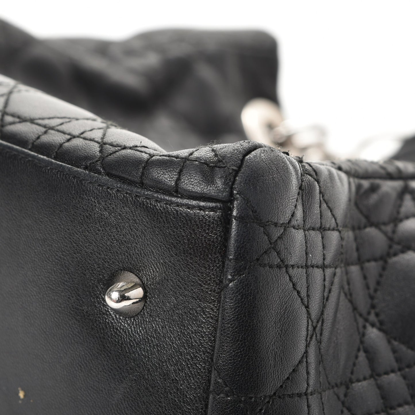 Lambskin Cannage Dior Soft Shopping Tote Black