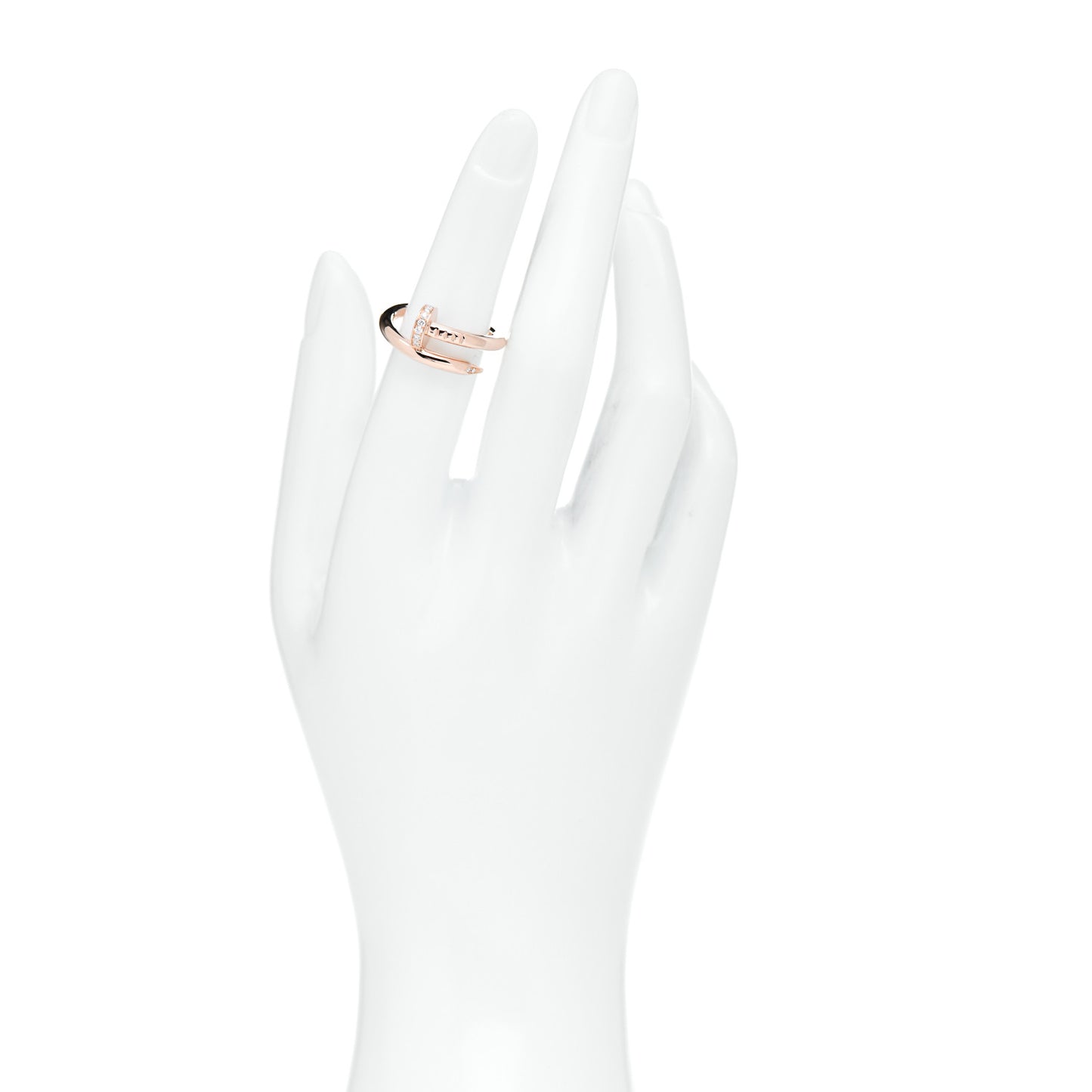18K Pink Gold Diamond Juste Un Clou Ring 52 6