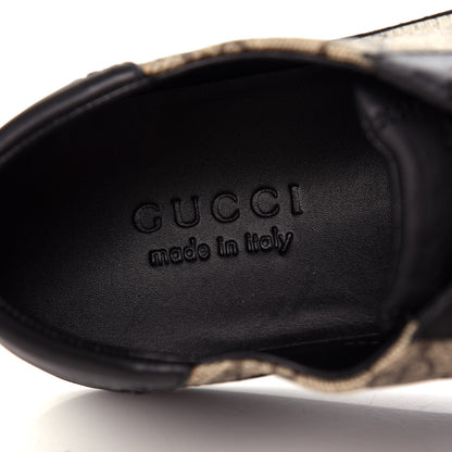 Gucci GG Supreme Monogram Mens Low Top Sneakers 8 Black Beige Ebony 8 of 11