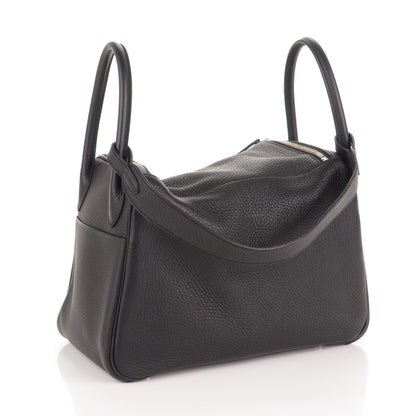 Hermes Taurillon Clemence Lindy 30 Black 3 of 22