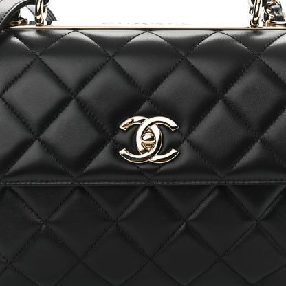 Chanel Lambskin Quilted Small Trendy CC Dual Handle Flap Bag Black 8 of 11
