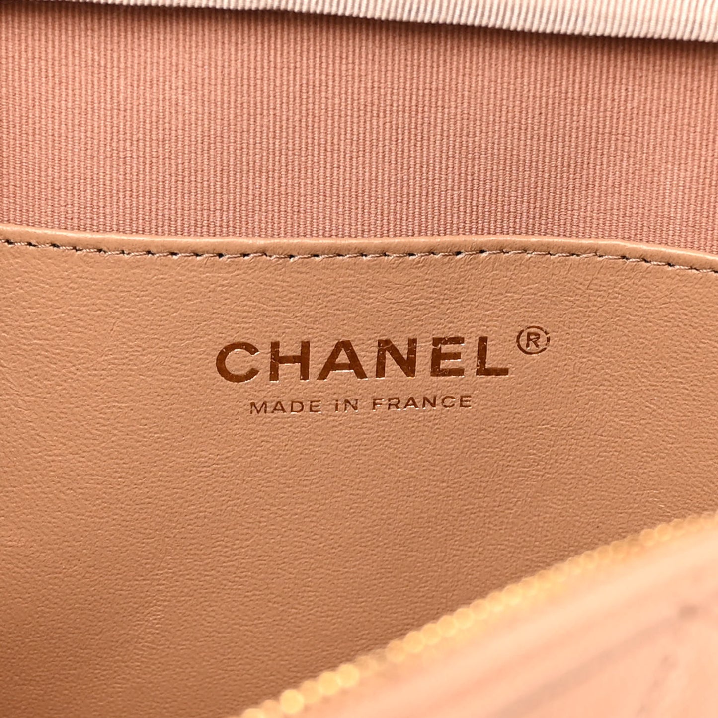 Caviar Quilted Medium Single Flap Beige