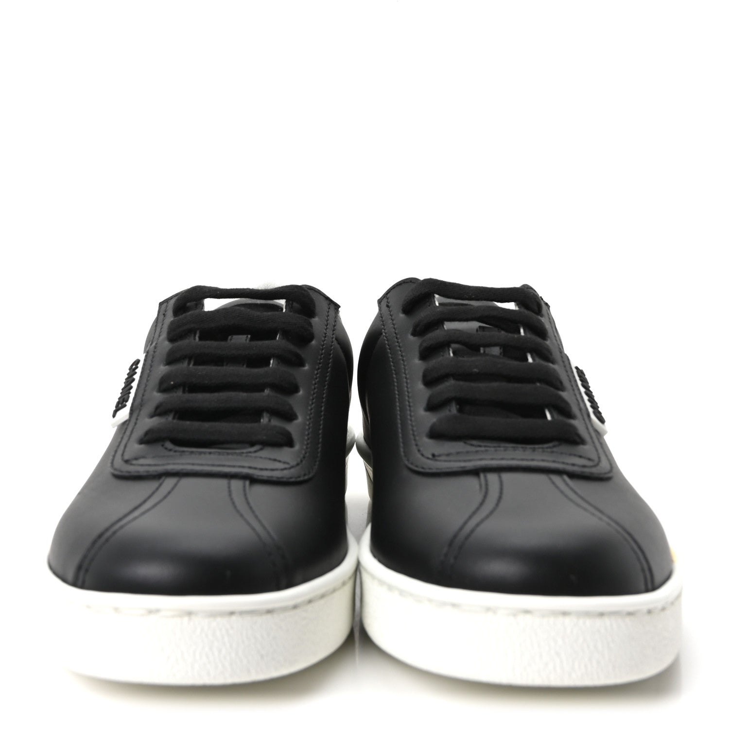Chanel Calfskin CC Womens Sneakers 35.5 Black 3 of 10