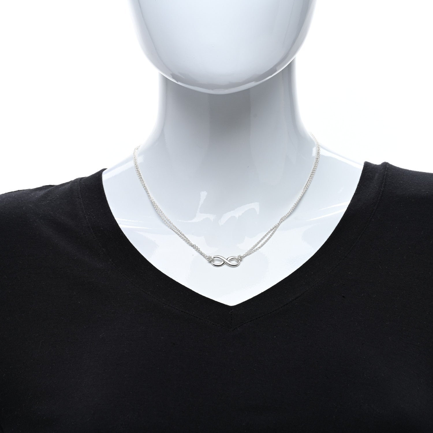 Tiffany Sterling Silver Infinity Pendant Necklace 3 of 4